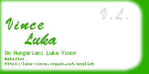 vince luka business card